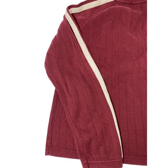 Vintage Abercrombie & Fitch Men’s X-Large Quarter 1/4 Zip Pullover Sweater Red - Picture 3 of 4